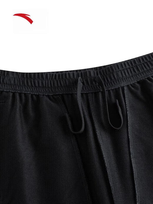 安踏（ANTA）滑板系列 休闲百搭潮流印花运动裤宽松纯棉针织长裤172538305 基础黑-2 商品图1