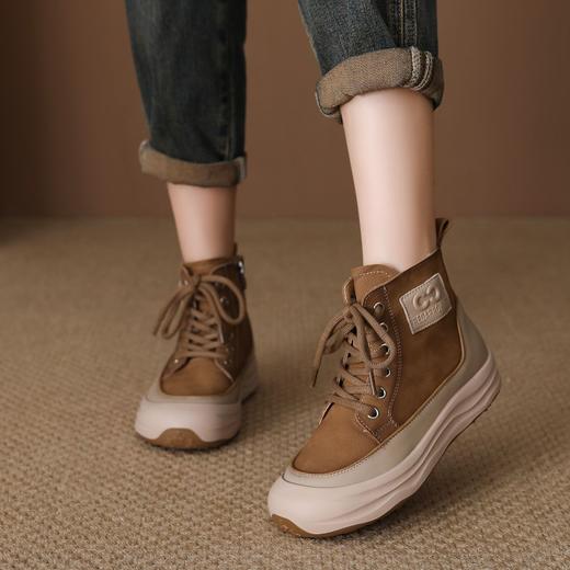 FR 85236马丁靴软底靴厚底真皮休闲鞋 商品图0