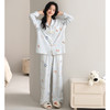 自然醒致柔针织棉(带胸垫)睡衣女士春秋季长袖带胸垫一体秋冬款开衫家居服套装QH 商品缩略图10
