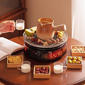 摩登主妇围炉煮茶器具全套2025新款电陶炉家用室内煮茶壶玻璃水壶