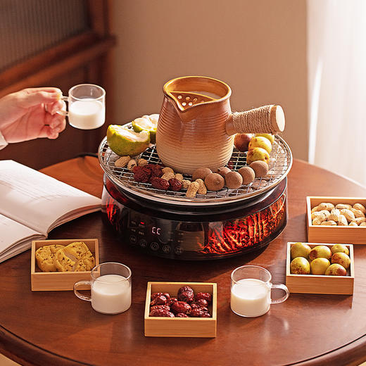 摩登主妇围炉煮茶器具全套2025新款电陶炉家用室内煮茶壶玻璃水壶 商品图0