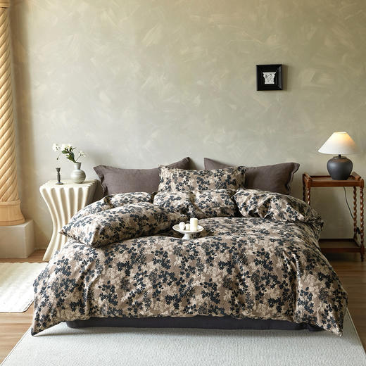 【全棉磨毛】复古田园风秋冬季加厚保暖全棉磨毛四件套纯棉 被套床单床上用品 商品图8