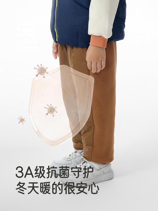 英氏儿童夹棉长裤子秋冬保暖加厚束脚卫裤外出男童YRKCJ4R019A 商品图2