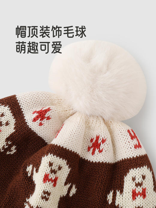 英氏儿童针织帽子姜饼男孩提花潮流新款保暖毛线帽YRPHJ4R011A 商品图3