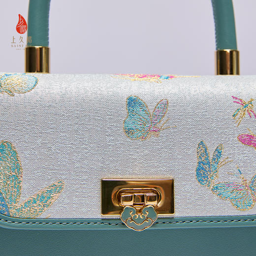 新中式国风宋锦腋下包 手提包 晴春蝶戏拎包BWS25A0401 商品图7