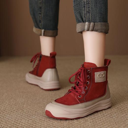 FR 85236马丁靴软底靴厚底真皮休闲鞋 商品图1