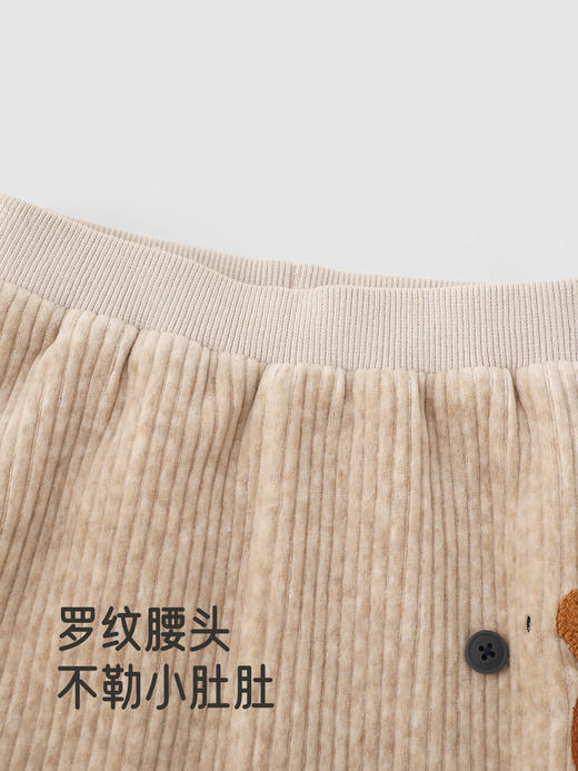英氏儿童夹棉裤子秋冬保暖男宝屁屁裤小童灯芯绒长裤YRKPJ4R020A 商品图2