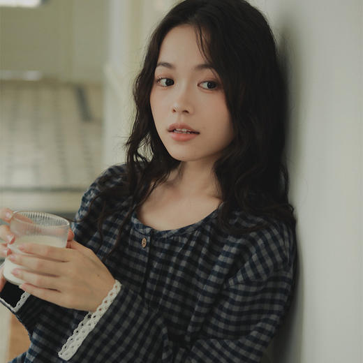 【全棉磨毛】文艺感~全棉睡衣女秋冬季2025款款纯棉长袖家居服超码宽松套装 商品图2