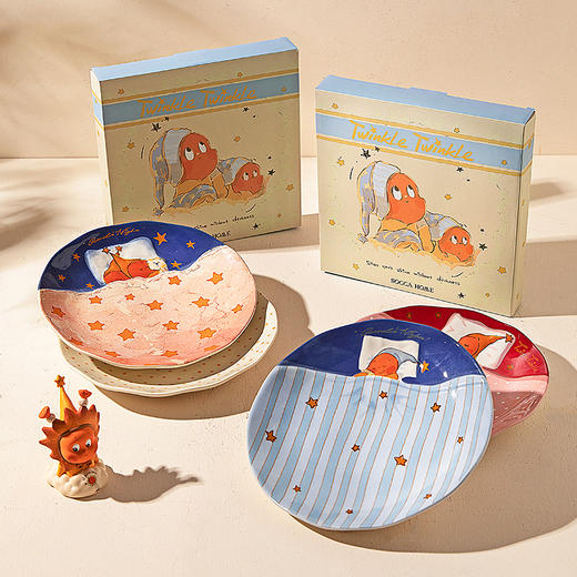 摩登主妇星星人餐具盘子菜盘家用2025新款陶瓷早餐甜品盘漂亮餐盘 商品图3