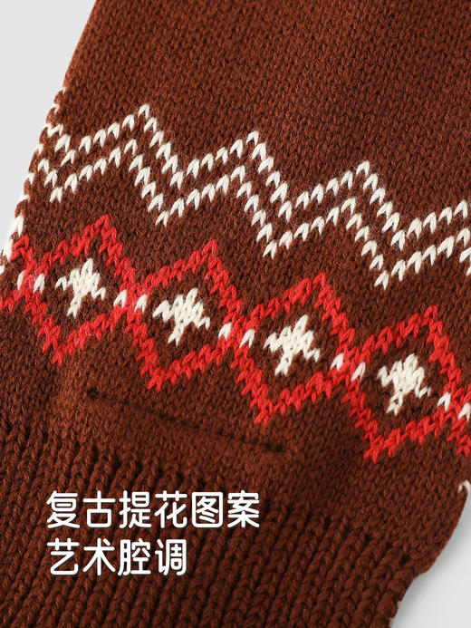 英氏儿童围巾带手套男童保暖复古针织秋冬新款围脖YRPLJ4R027A 商品图3