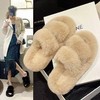 【升级款加厚底毛毛拖！】2025新款外穿女生ins加厚底毛毛拖鞋 秋冬薄底时尚高级软底轻奢女鞋 商品缩略图1