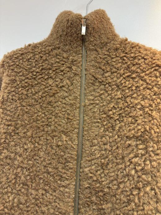 女款羊駝毛拉链外套 商品图2