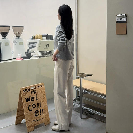 （带标稀缺货源）火桐hooton 伊甸园天使 重工爆闪烫钻山羊绒V领开衫YT2501 商品图3