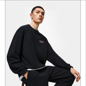 李宁男子韦德标语保暖卫衣AWDU001-1