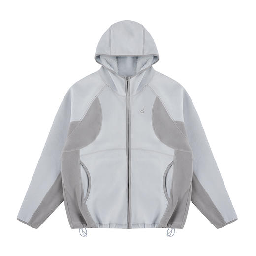 FDR官方店 拼接撞色拉链连帽女2025新款保暖优质摇粒绒外套男款 商品图3