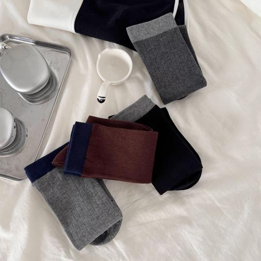 现货【YW】无忧购25元5双，39元10双秋冬搭配系列长筒袜拼色小腿袜2020（截单后3-5天发货) 商品图2