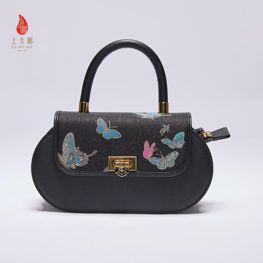 新中式国风宋锦腋下包 手提包 晴春蝶戏拎包BWS25A0401 商品图1