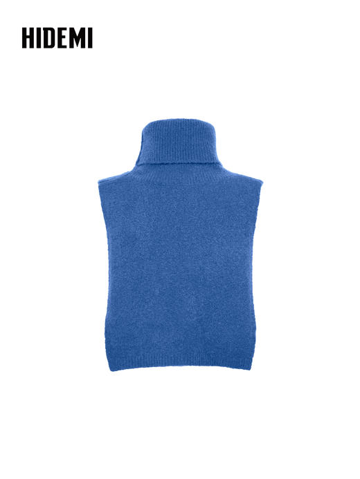 HIDEMI 进口澳洲美利奴圈圈羊毛高领翻领加厚款坎肩 商品图5