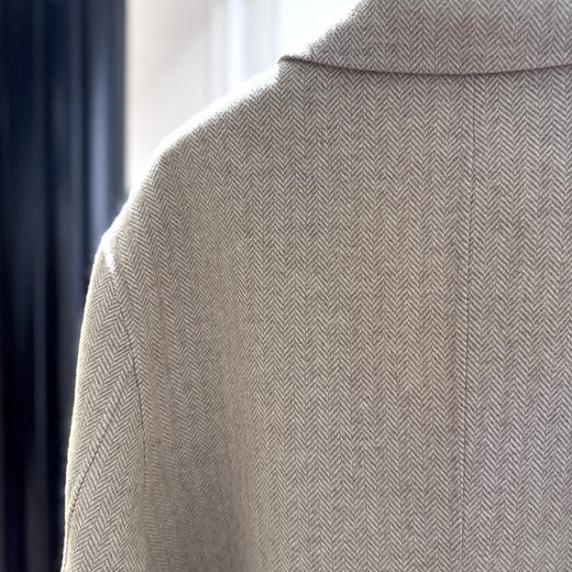 火桐hooton 重磅康赛妮100羊绒人字纹西装外套ZB8080 商品图2