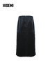 HIDEMI 环保皮蛋白皮复古磨砂感H型半身裙 黑色 商品缩略图4