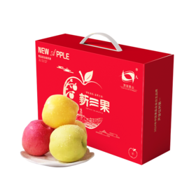 【三色苹果】新鲜陕西洛川苹果水果 新三果12枚便捷手提礼盒装 秦脆+维纳斯黄金+瑞雪苹果三拼组合