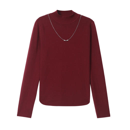 CC 28-1612小衫气质毛衣轻奢减龄半高领打底衫 商品图4