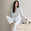 自然醒致柔针织棉(带胸垫)睡衣女士春秋季长袖带胸垫一体秋冬款开衫家居服套装QH 商品缩略图4