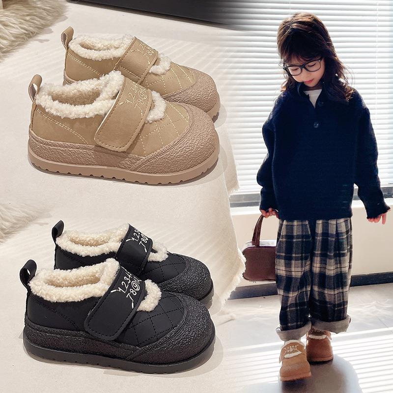 九峰鸟女童二棉鞋冬季新款儿童棉鞋秋冬鞋子加绒鞋冬款雪地靴毛毛鞋22-36
