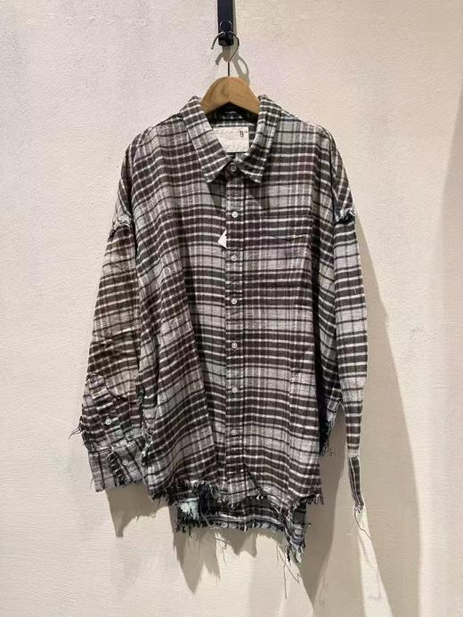 女款格纹长袖衬衫 商品图0