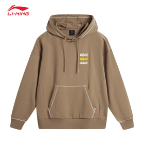 李宁男子秋季韦德印花套头卫衣AWDU271-7