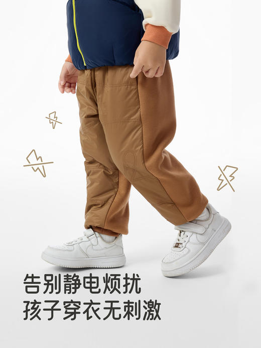 英氏儿童夹棉长裤子秋冬保暖加厚束脚卫裤外出男童YRKCJ4R019A 商品图3