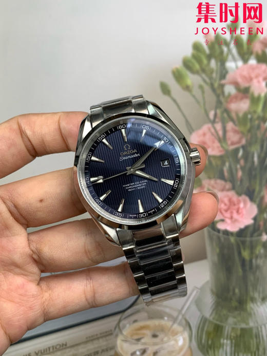 欧米茄VS海马150米系列 蓝色盘 3点位日历 Aqua Terra 150米腕表 8500一体机 男士腕表 表径41.5mm 商品图2