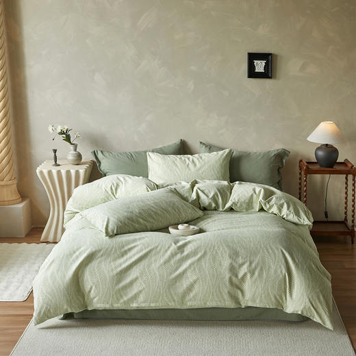 【全棉磨毛】复古田园风秋冬季加厚保暖全棉磨毛四件套纯棉 被套床单床上用品 商品图10