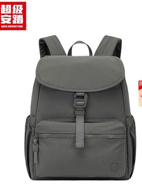 安踏运动双肩包男女通勤休闲电脑包大容量校园学生书包192538157U 烟青灰-3