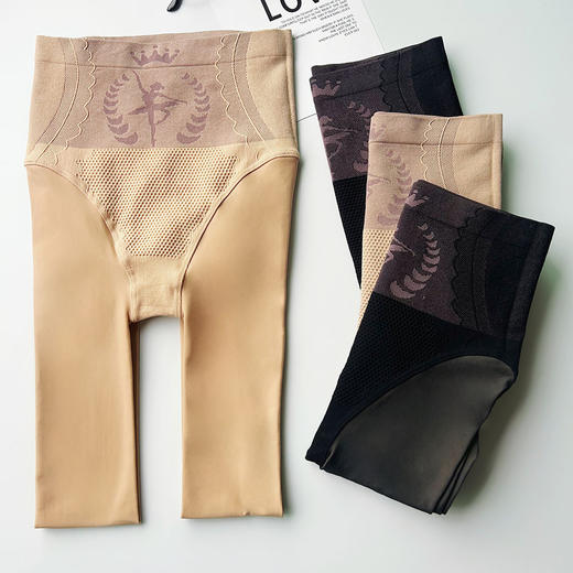 【新品速抢！高腰收腹无勒感！】大码水光袜连裤袜 女秋冬薄高腰提臀袜  加肥加大胖妹妹光腿神器 打底袜 商品图5