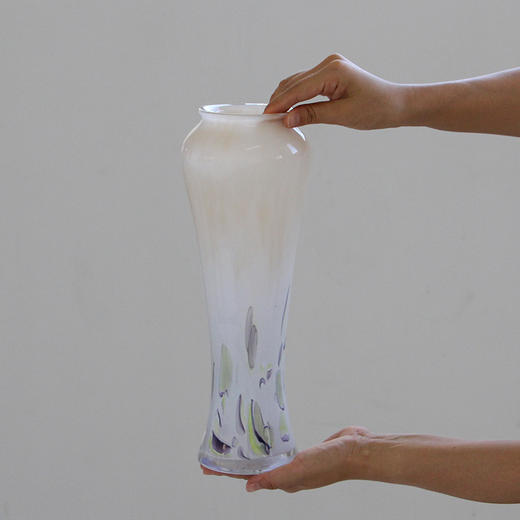 厂家直销中古风玻璃简约奶玉色插花家居花瓶摆件礼品餐桌花瓶装饰 商品图7