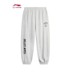 李宁男子冬季加绒束脚卫裤AKLU307-4