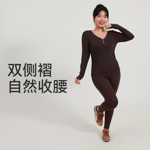 【限时秒】YOGACODE【火树银花系列】大码裸感v领宽松休闲运动罩衫普拉提显瘦上衣DWT225663 商品图4