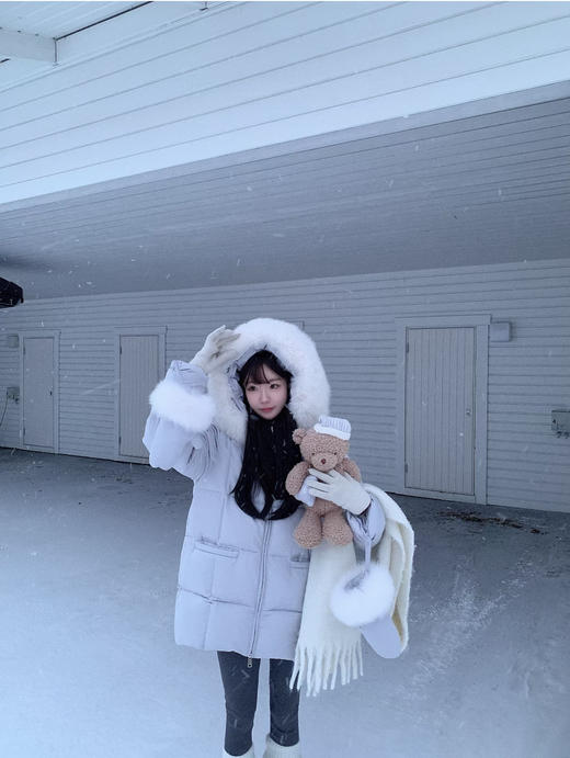 金蘑菇菇   棉花小奶糖 /  90白鸭绒羽绒服狐狸毛毛领 商品图3