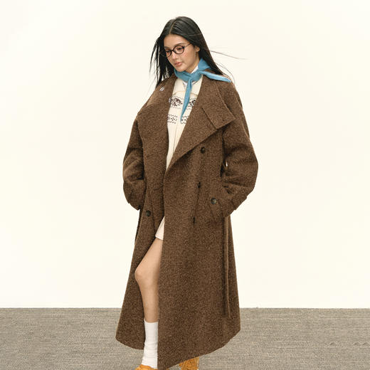 Ariseism 美式复古毛呢外套女秋季新款上衣 商品图1