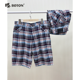 【第2件半价！尾货清仓不退换】波顿男士休闲格仔中裤ME359