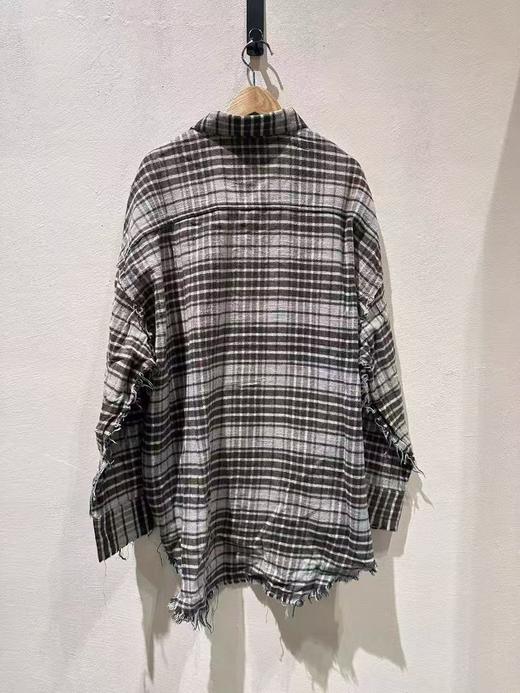 女款格纹长袖衬衫 商品图1