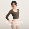 【3~5天发货】跃牌【美度空间】系列 秋冬带胸垫瑜伽长袖固定杯瑜伽服上衣CXB53011 商品缩略图4