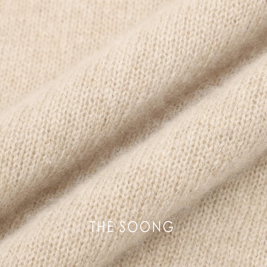 THESOONG| 秋冬100%羊绒26支卷边V领保暖长袖套头毛衣女HWMY7918 商品图7