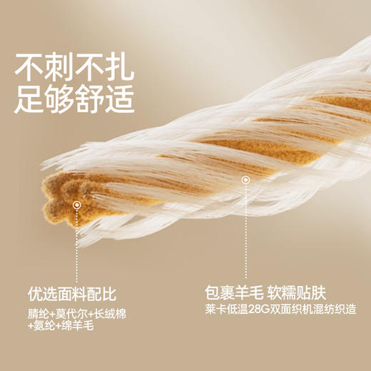好奇蜜斯羊毛保暖背心女带胸垫加绒发热抗静电秋冬吊带肌底衣秋衣  梅芙 商品图4