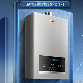 海尔（Haier）16升 燃气热水器  水气双调恒温 高楼层适用 下置风机 十级抗风 水量气量双显示 WIFI远程互联 APP智控  JSQ31-16FX3U1天然气
