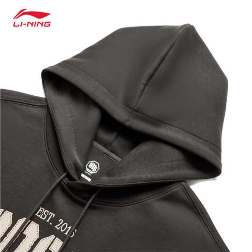 李宁男子秋季反伍系列套头卫衣AWDU263-7曜石灰 商品图1