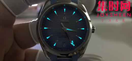 欧米茄VS海马150米系列 75周年纪念版 夏日蓝 湖蓝海马 密底海马 6点位日历 Aqua Terra 150米腕表 8900一体机 男士腕表 表径41mm 商品图8