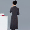 TYH-99H265-Y时尚仿貂绒连衣裙秋冬季厚款打底裙中长款时尚女装弹力包臀裙 商品缩略图2