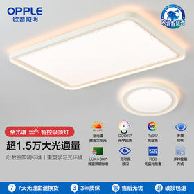 OPPLE欧普照明灵川侧发光客厅1m大尺寸专业光学简约现代漫反射设计美学防眩吸顶灯套餐